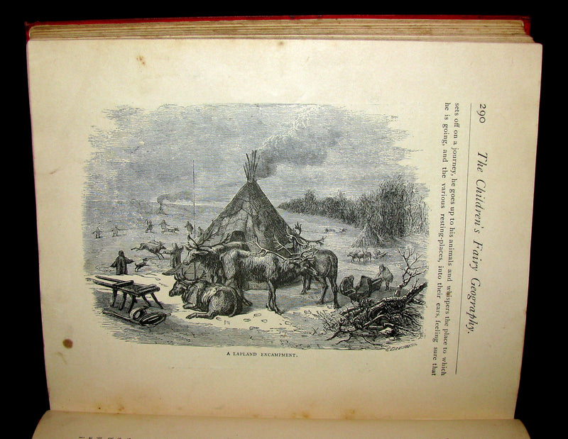 1880 Scarce Victorian Book ~ The Children's FAIRY Geography or a Merry Trip Round Europe