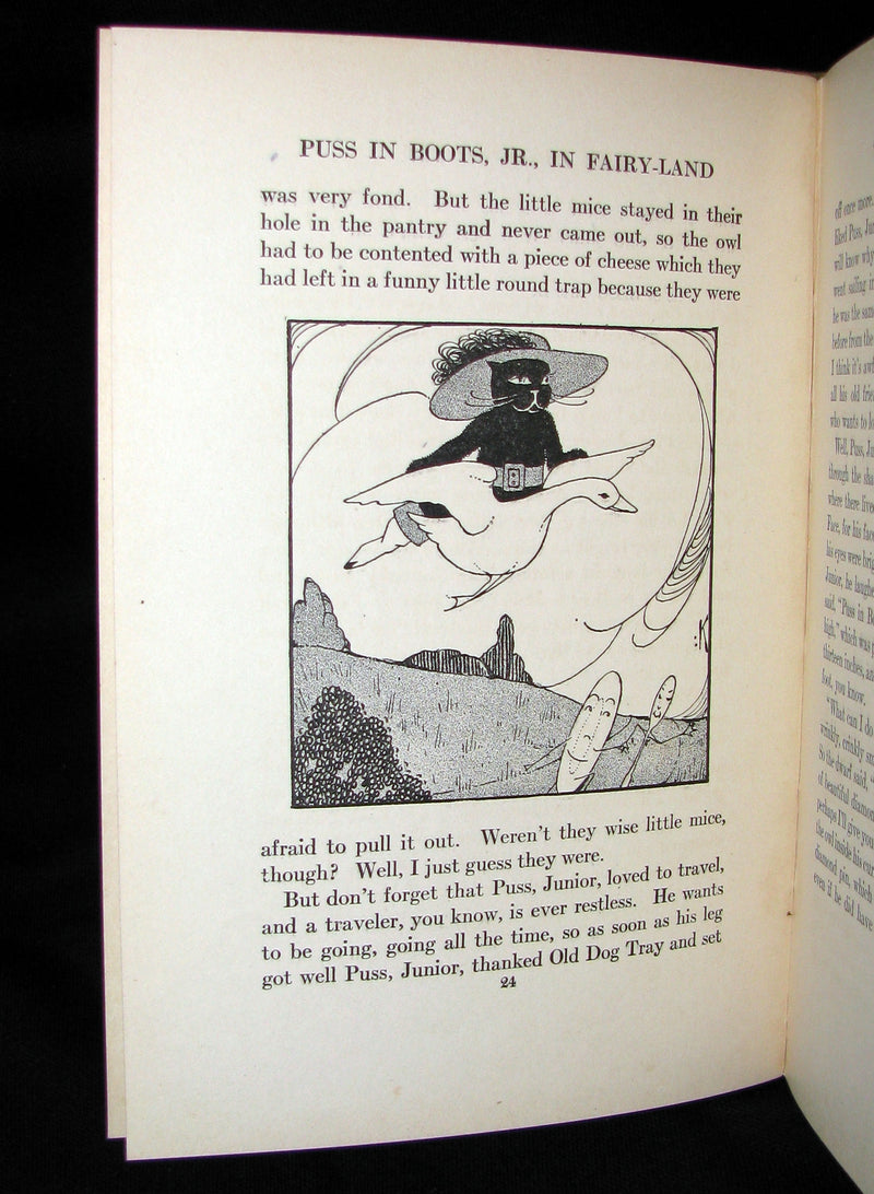 1918 Rare First Edition - Puss in Boots, Jr. In Fairyland: Twilight Tales by David Cory