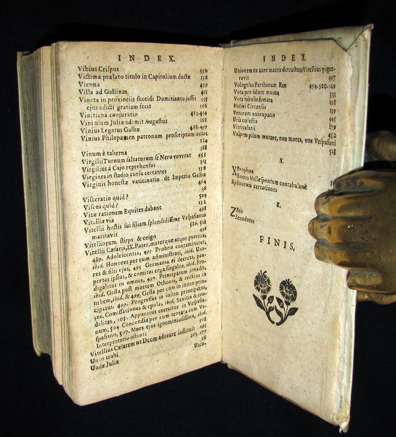 1695 Rare Latin Book - The Lives of the Twelve Caesars by Suetonius - CAESARUM XII VITAE