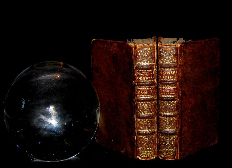 1567 Scarce Greek-Latin Book set - Homer's Odyssey - Odyssea - First 18th books in 2 of 3 Volumes