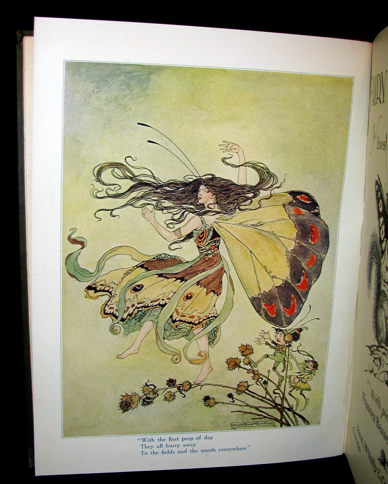 1913 Rare Art Nouveau Book - Fairy Frolics by Enos Benjamin Comstock. First Edition.