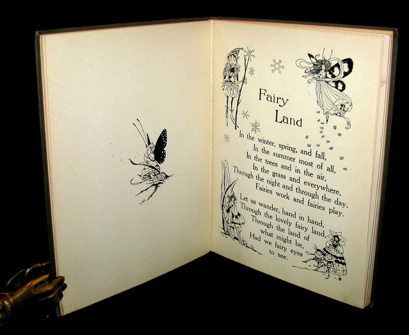 1913 Rare Art Nouveau Book - Fairy Frolics by Enos Benjamin Comstock. First Edition.