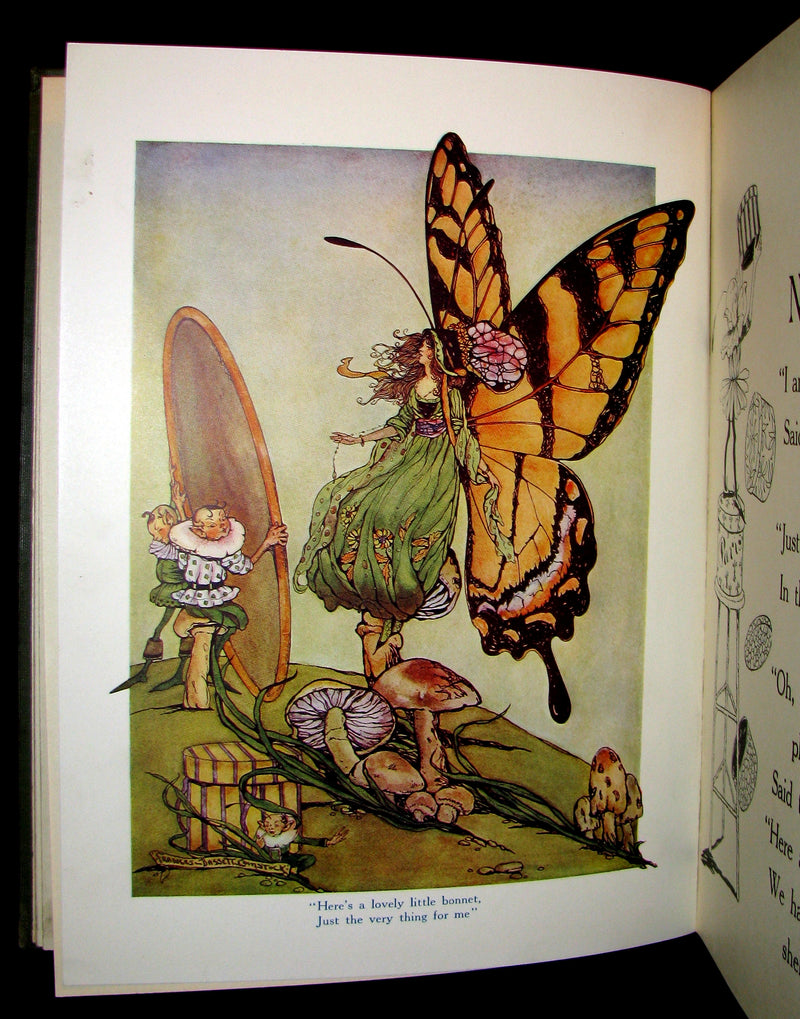 1913 Rare Art Nouveau Book - Fairy Frolics by Enos Benjamin Comstock. First Edition.