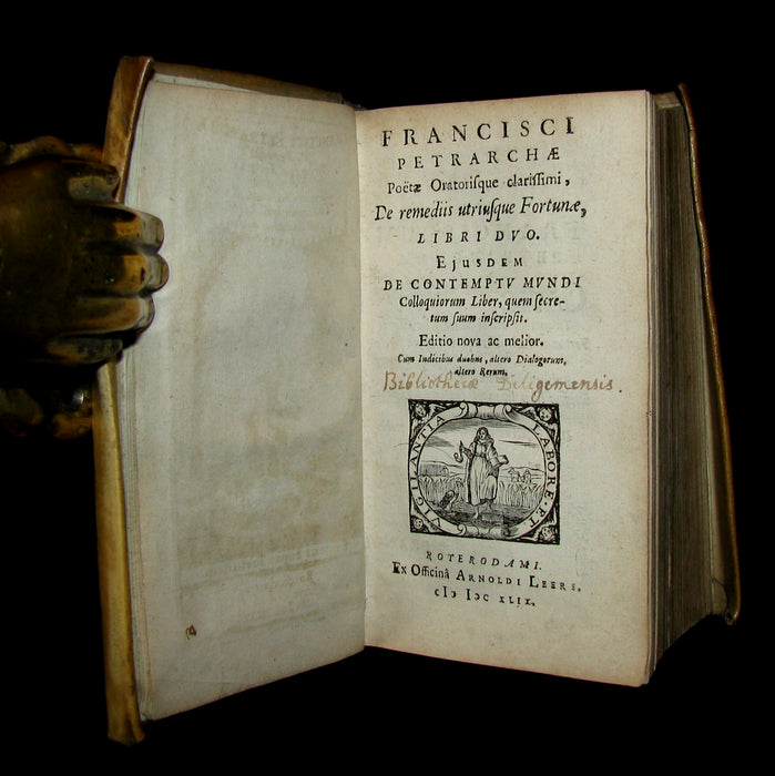 1649 Rare Book - Petrarch's Remedies for Fortune Fair and Foul (De remediis utriusque fortunae) with De Contemptu Mundi