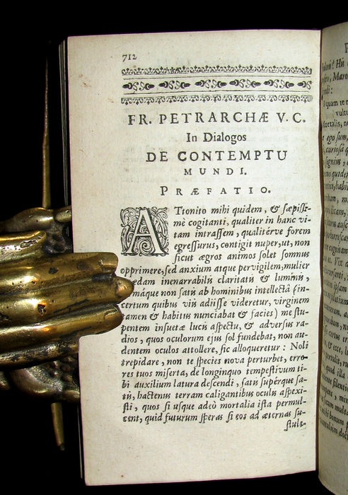 1649 Rare Book - Petrarch's Remedies for Fortune Fair and Foul (De remediis utriusque fortunae) with De Contemptu Mundi