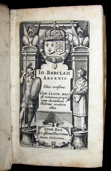 1630 Rare Latin Vellum Book - Scottish writer Io. Barclaii ARGENIS. Editio novissima by Elzevir.