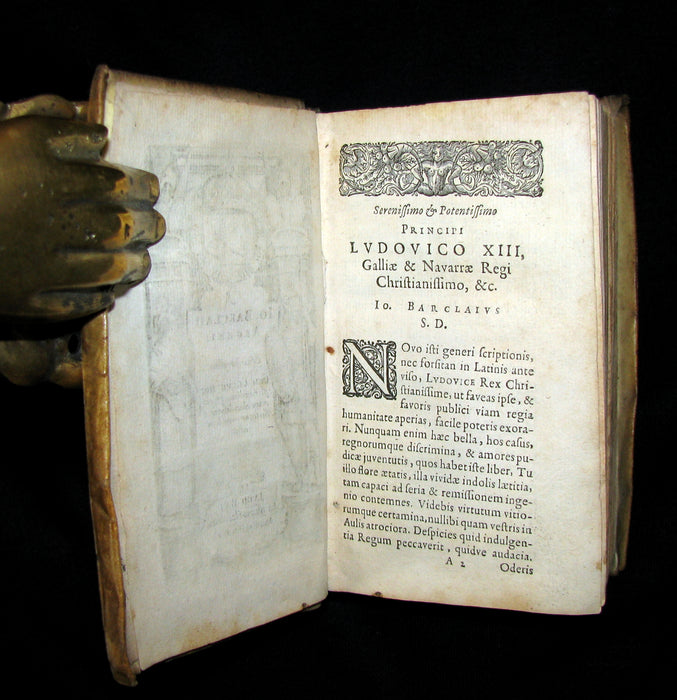 1630 Rare Latin Vellum Book - Scottish writer Io. Barclaii ARGENIS. Editio novissima by Elzevir.