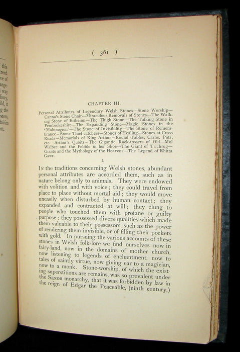 1880 Scarce Victorian Book - BRITISH GOBLINS : Welsh Folk-lore, Fairy Mythology.