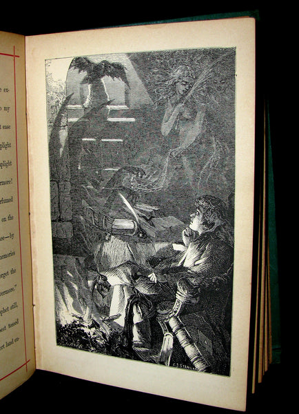 1885 Rare Victorian Book - Poems by Edgar Allan POE with Memoir (The Raven, Lenore, Ulalume, ...)