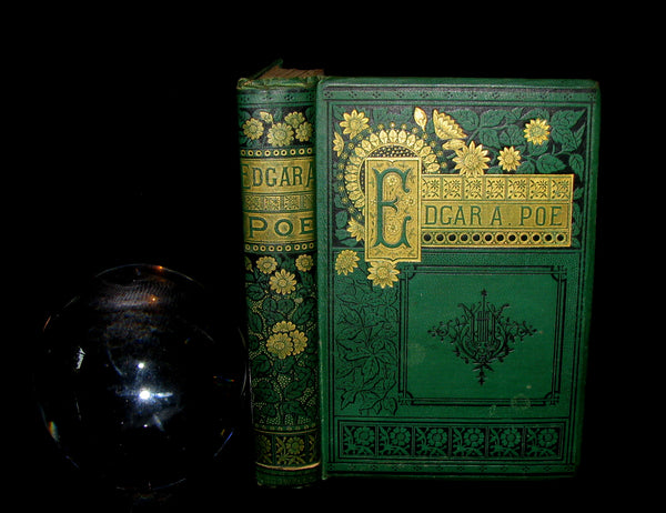 1885 Rare Victorian Book - Poems by Edgar Allan POE with Memoir (The Raven, Lenore, Ulalume, ...)