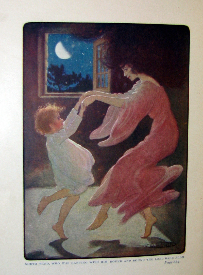 1909 Rare Book - AT THE BACK OF THE NORTH WIND Illustrated by Maria L. Kirk.