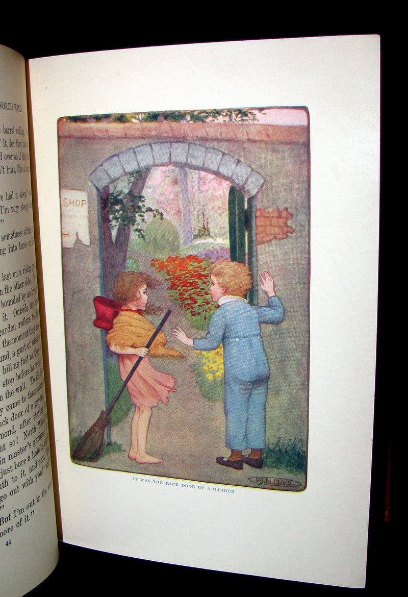 1909 Rare Book - AT THE BACK OF THE NORTH WIND Illustrated by Maria L. Kirk.