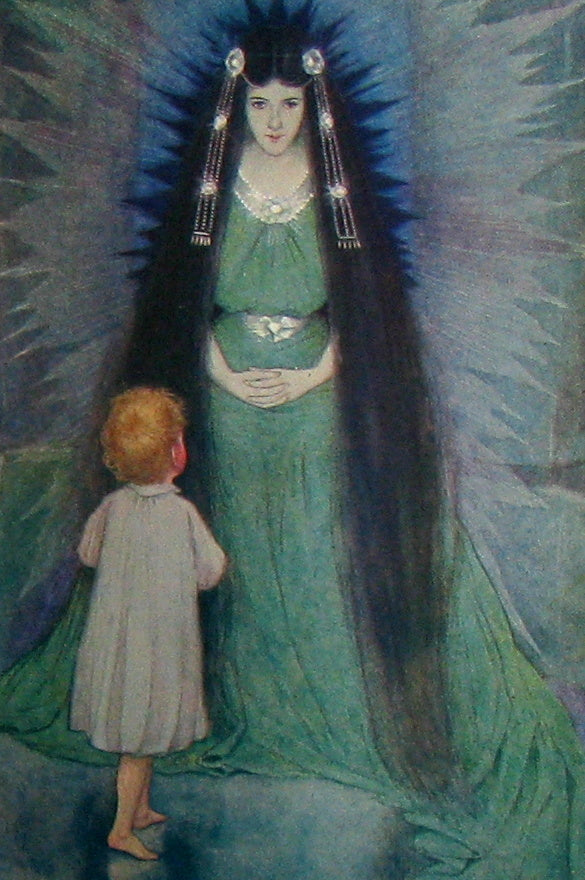1909 Rare Book - AT THE BACK OF THE NORTH WIND Illustrated by Maria L. Kirk.