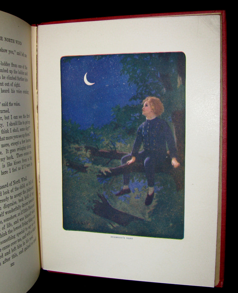 1909 Rare Book - AT THE BACK OF THE NORTH WIND Illustrated by Maria L. Kirk.