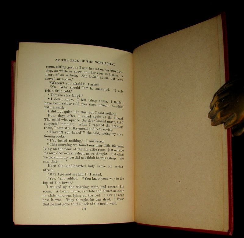 1909 Rare Book - AT THE BACK OF THE NORTH WIND Illustrated by Maria L. Kirk.