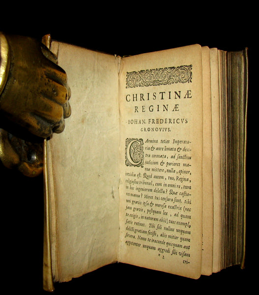 1653 Rare Latin Vellum Book - Publius Papinius Statius Works - Roman poet of the 1st century AD