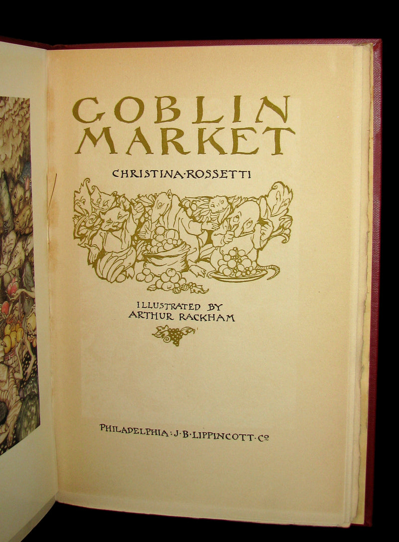 1933 Rare 1st American Edition - Goblin Market by Christina Rossetti illustrated by Arthur Rackham