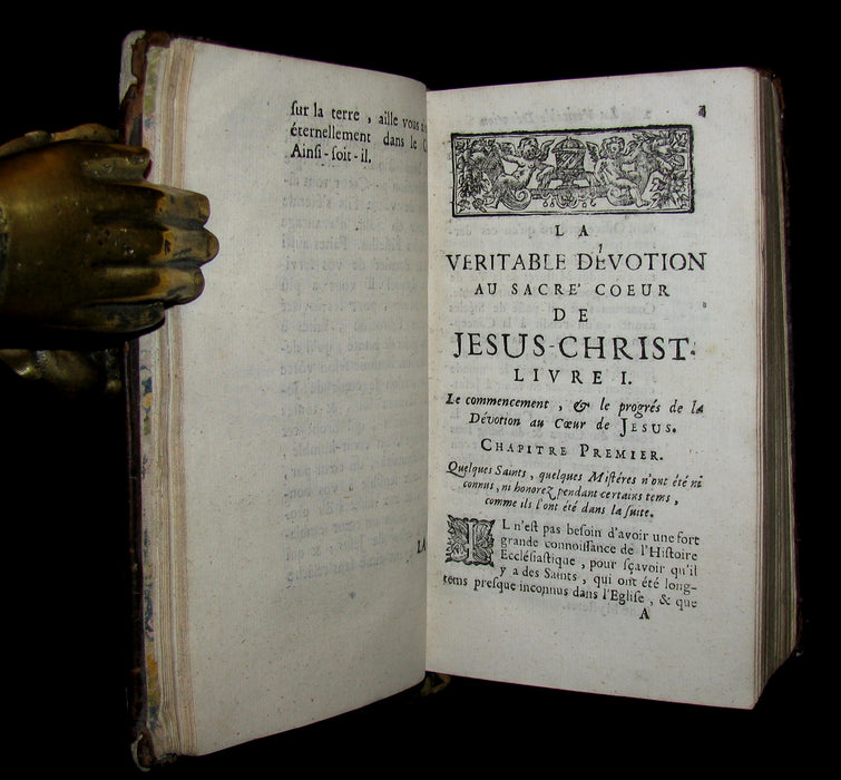 1699 Scarce French Book - The real devotion to the Sacred Heart of Jesus Christ