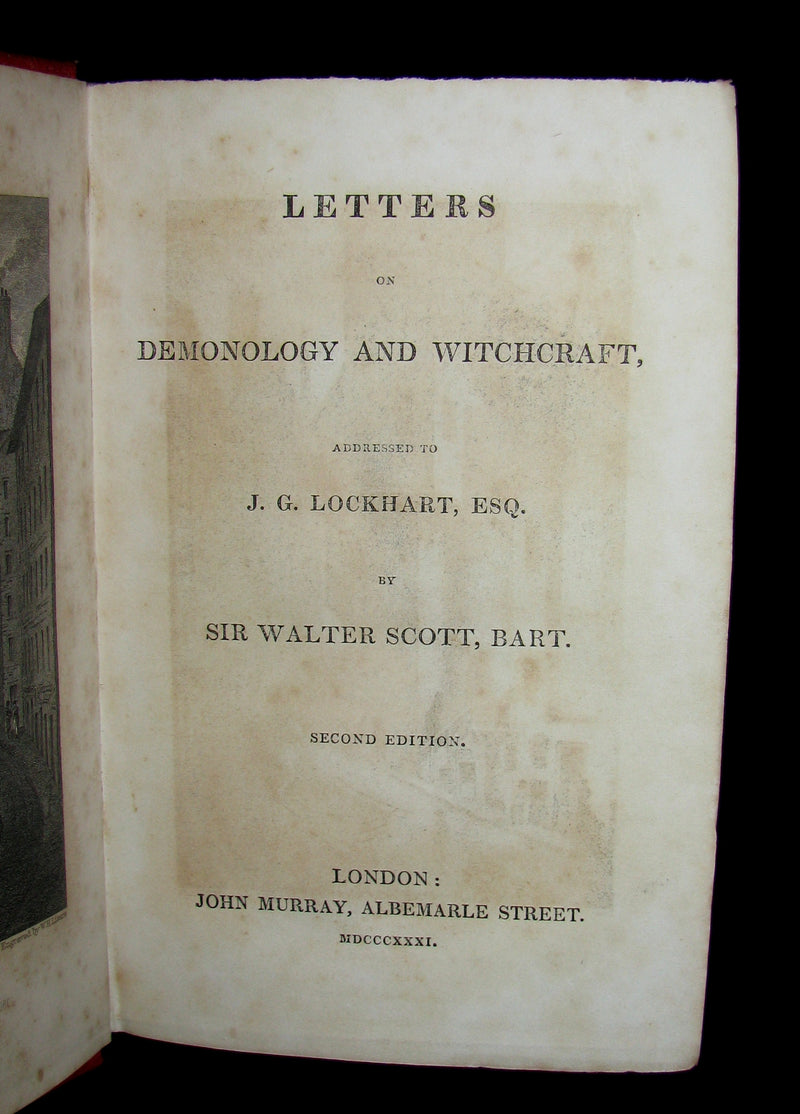 1831 Rare 2ndED Walter Scott - Letters on Demonology & Witchcraft - WITCHES & FAIRIES