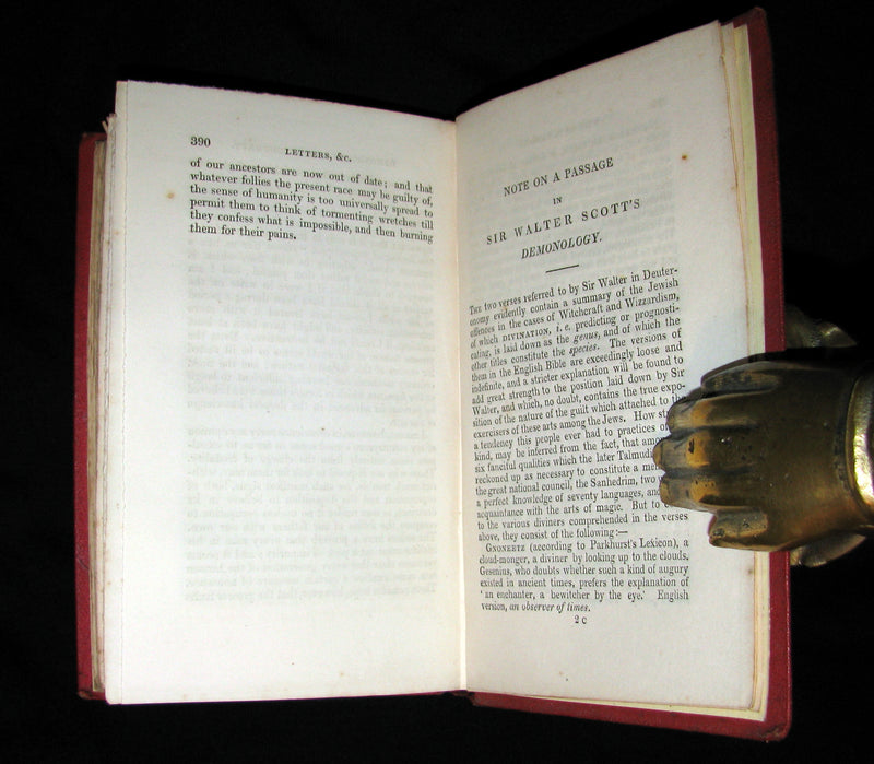 1831 Rare 2ndED Walter Scott - Letters on Demonology & Witchcraft - WITCHES & FAIRIES