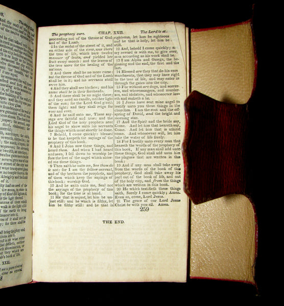 1847 Scarce Pocket Book - Concord, New Hampshire - HOLY BIBLE - Old & New Testament