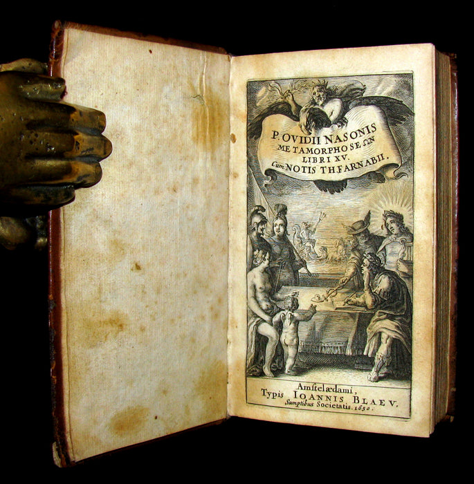 1650 Rare Latin Book - OVID Metamorphoses - Metamorphoseon libri XV. cum notis Th. Farnabii