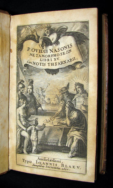 1650 Rare Latin Book - OVID Metamorphoses - Metamorphoseon libri XV. cum notis Th. Farnabii