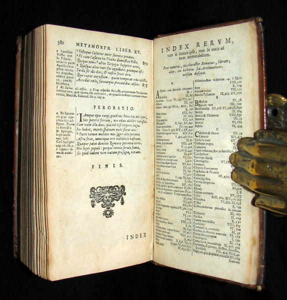 1650 Rare Latin Book - OVID Metamorphoses - Metamorphoseon libri XV. cum notis Th. Farnabii