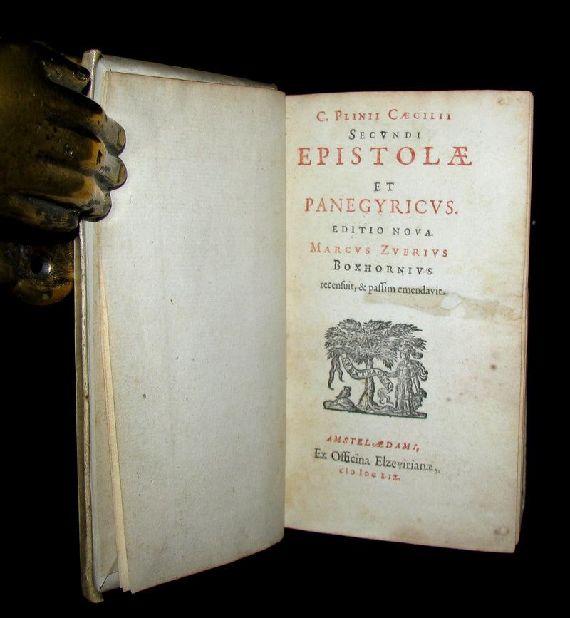 1659 Rare Latin Vellum Book - Epistolae et Panegyricus of PLINY the Younger
