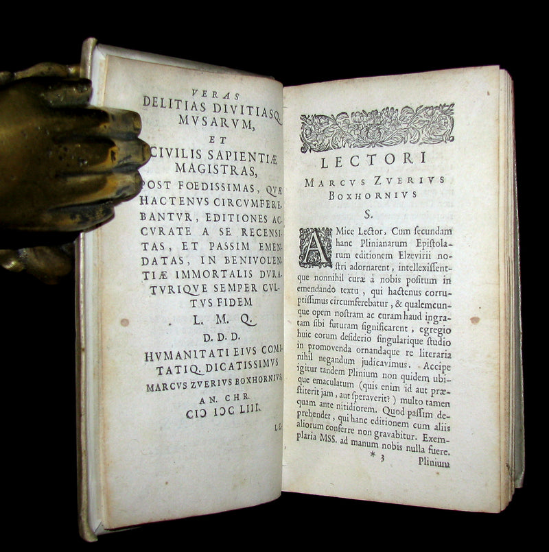 1659 Rare Latin Vellum Book - Epistolae et Panegyricus of PLINY the Younger