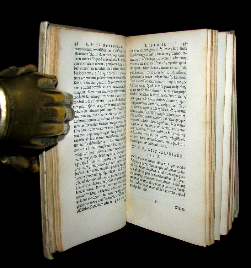 1659 Rare Latin Vellum Book - Epistolae et Panegyricus of PLINY the Younger