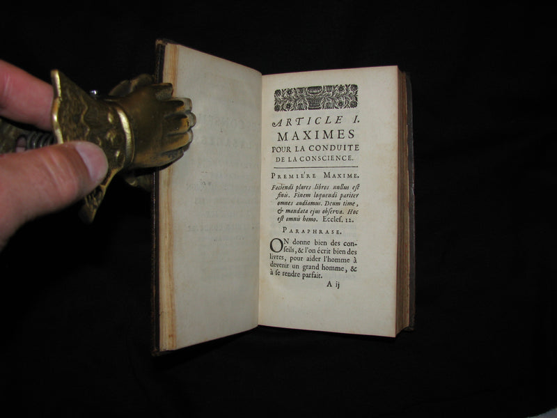 1680 Rare French Armorial Binding - Wisdom Tips Or Solomon's Maxims - CONSEILS de la SAGESSE