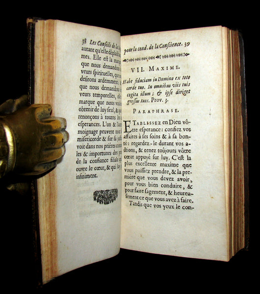 1680 Rare French Armorial Binding - Wisdom Tips Or Solomon's Maxims - CONSEILS de la SAGESSE