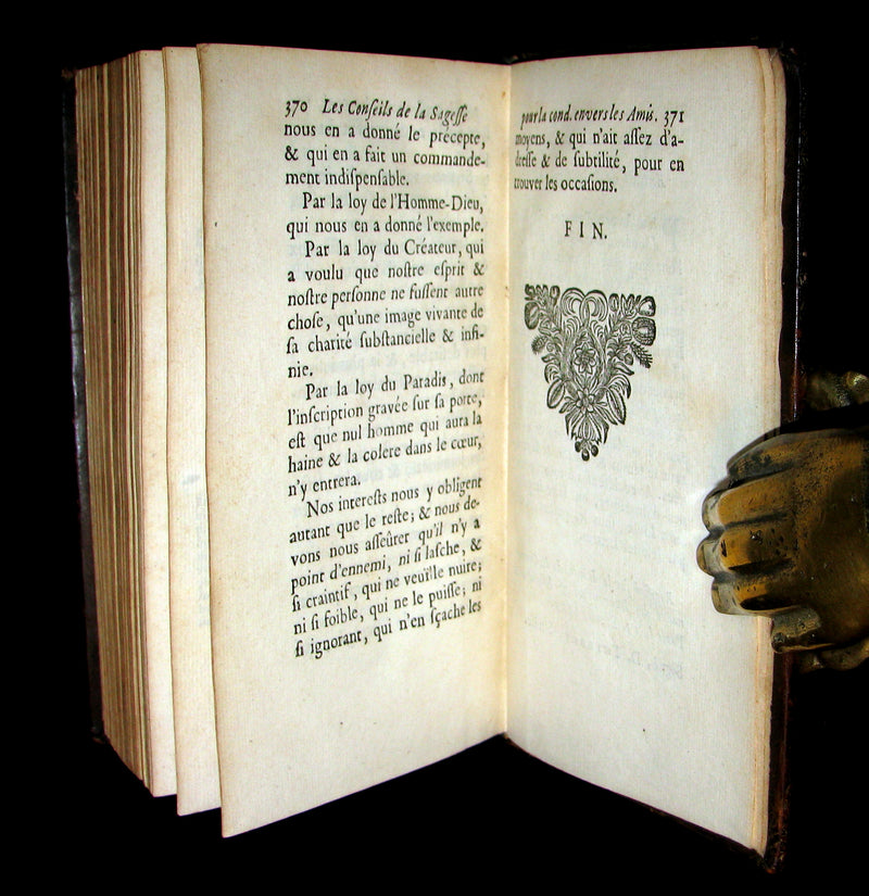 1680 Rare French Armorial Binding - Wisdom Tips Or Solomon's Maxims - CONSEILS de la SAGESSE
