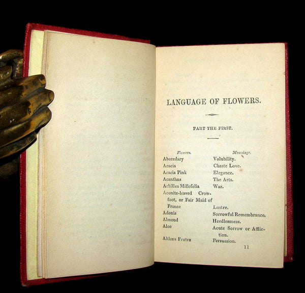 1856 Scarce Floriography Book ~ The Language and Poetry of Flowers