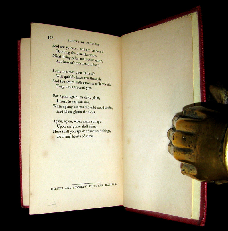 1856 Scarce Floriography Book ~ The Language and Poetry of Flowers