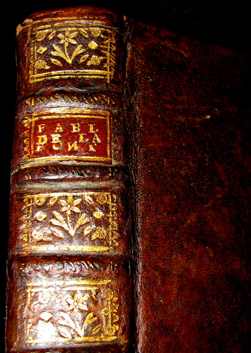 1759 Rare French Book - Fables choisies, mises en vers par monsieur De la Fontaine avec la vie d'Esope.