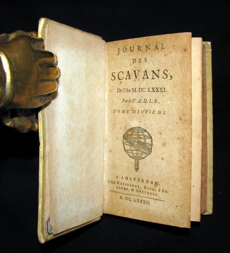 1682 Rare French Book - Scientists' Journal for year 1681 - Including Great Comet of 1680