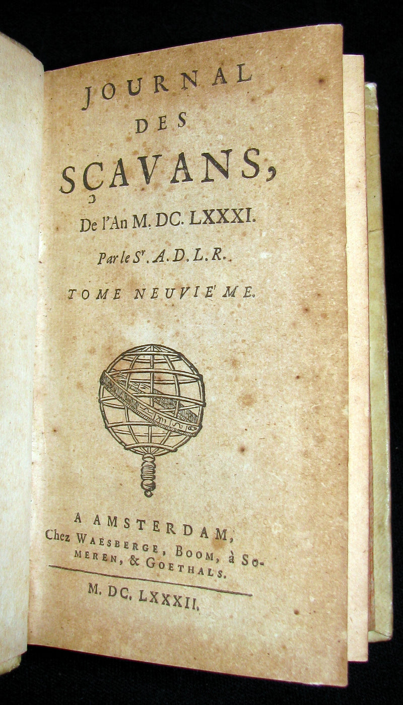 1682 Rare French Book - Scientists' Journal for year 1681 - Including Great Comet of 1680