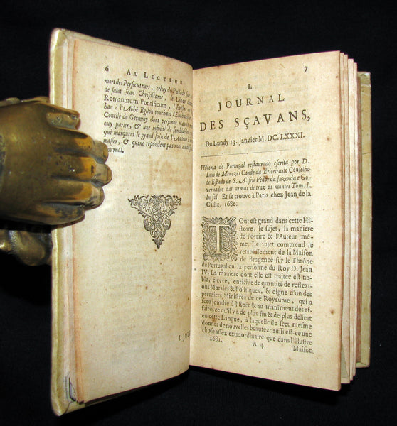 1682 Rare French Book - Scientists' Journal for year 1681 - Including Great Comet of 1680