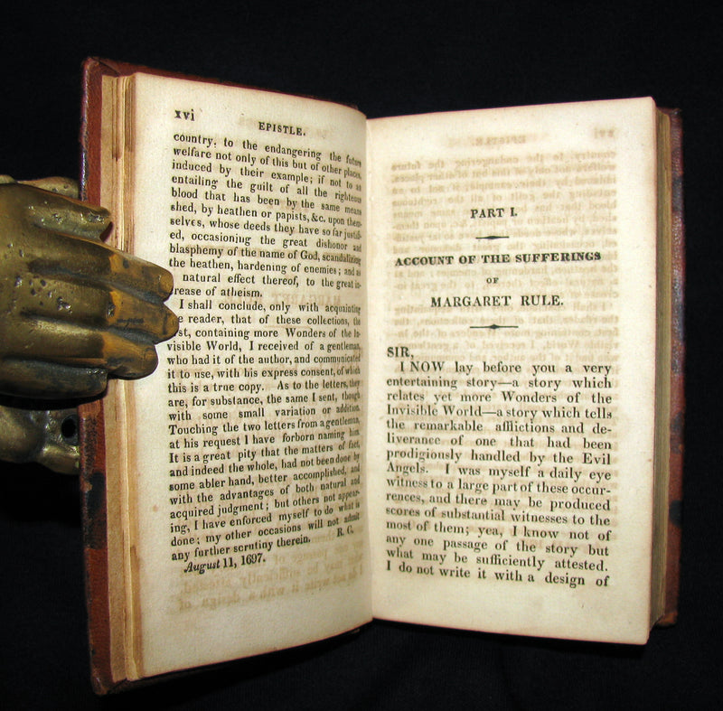 1828 Scarce Book - SALEM WITCHCRAFT - Wonders of the Invisible World by Robert Calef