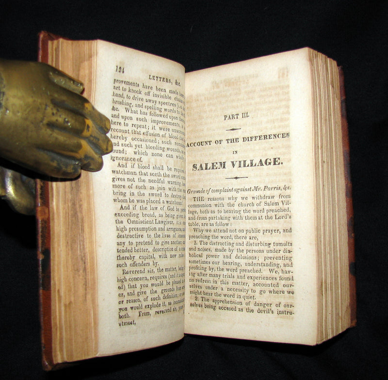 1828 Scarce Book - SALEM WITCHCRAFT - Wonders of the Invisible World by Robert Calef