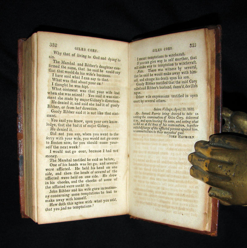 1828 Scarce Book - SALEM WITCHCRAFT - Wonders of the Invisible World by Robert Calef