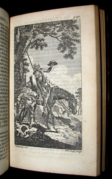 1770 Rare Book set ~ The History and Adventures of the Renowned Don Quixote (4 vols).
