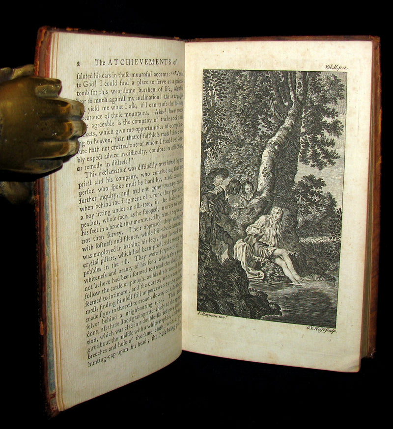 1770 Rare Book set ~ The History and Adventures of the Renowned Don Quixote (4 vols).