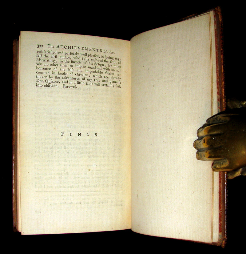 1770 Rare Book set ~ The History and Adventures of the Renowned Don Quixote (4 vols).