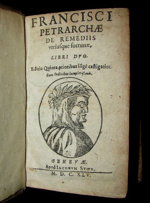 1645 Rare Book - Francesco Petrarca - Petrarch's Remedies for Fortune Fair and Foul