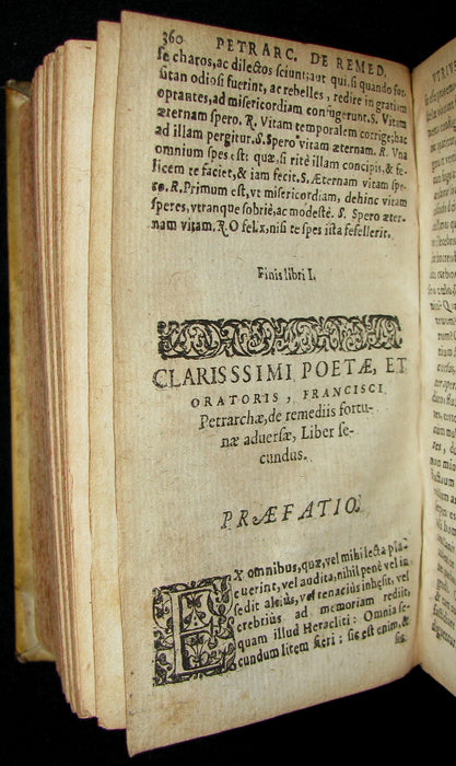 1645 Rare Book - Francesco Petrarca - Petrarch's Remedies for Fortune Fair and Foul