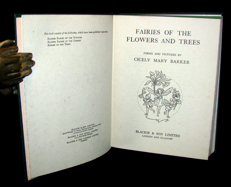 1950 - Cicely Mary Barker - FAIRIES OF THE FLOWERS AND TREES - 1st Edition with dust jacket