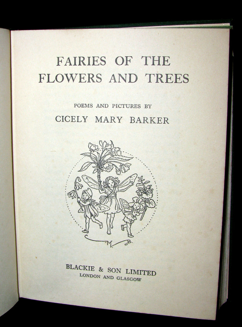 1950 - Cicely Mary Barker - FAIRIES OF THE FLOWERS AND TREES - 1st Edition with dust jacket